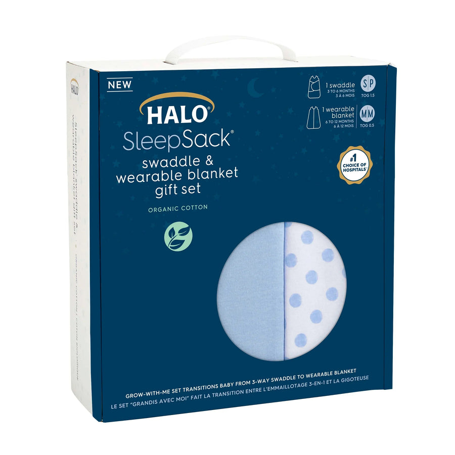HALO HALO 100% organic cotton 2pc gift set sleepsack swaddle & sleepsack apparel