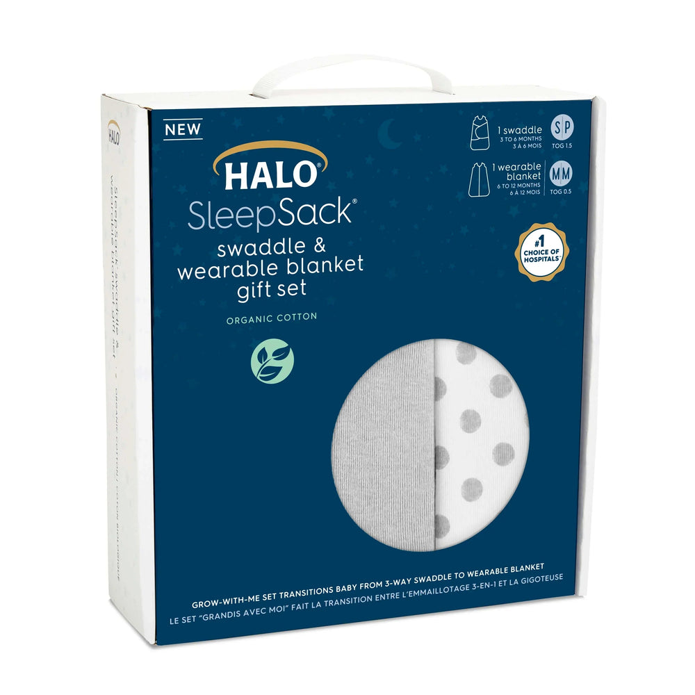 HALO HALO 100% organic cotton 2pc gift set sleepsack swaddle & sleepsack apparel