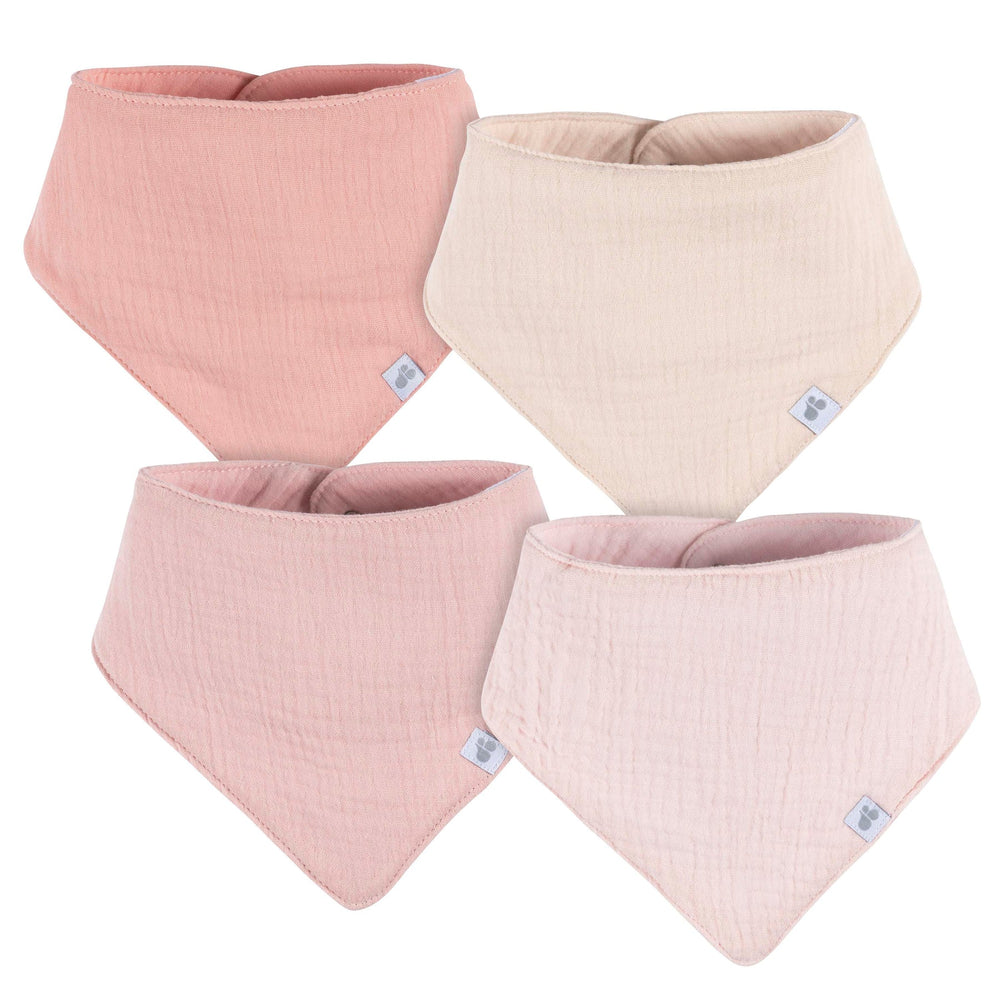 Just Born Just Born 4 - Pack Muslin Bandana Bibs Bibs
