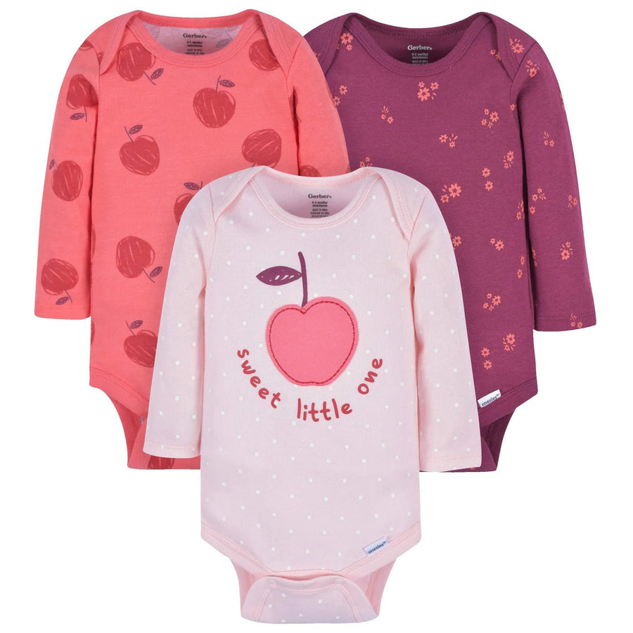 Gerber Childrenswear Gerber Childrenswear Apples 3 Pk Set Apparel & Accessories