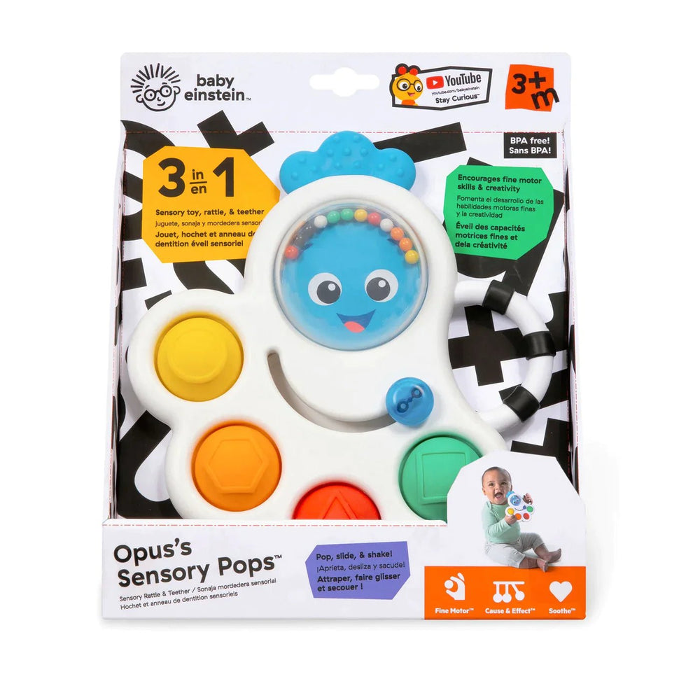 Baby Einstein Baby Einstein - Opus’s Shape Pops Sensory Rattle & Teether