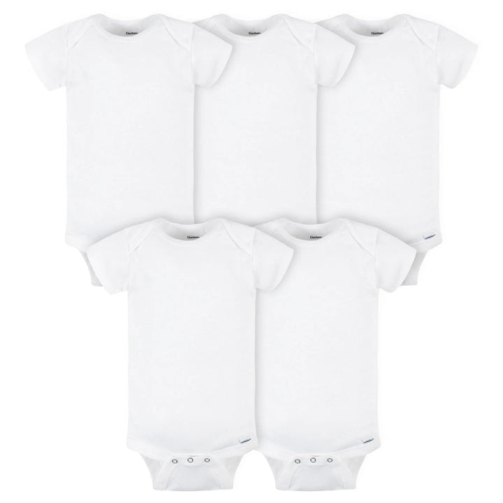 Gerber Childrenswear Baby White Onesies 5PK Apparel & Accessories