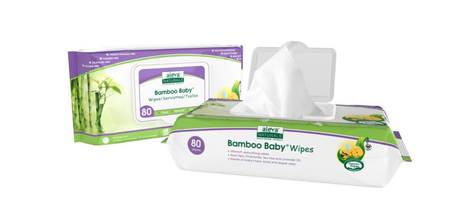 aleva NATURALS Bamboo Baby Wipes – 80 Count
