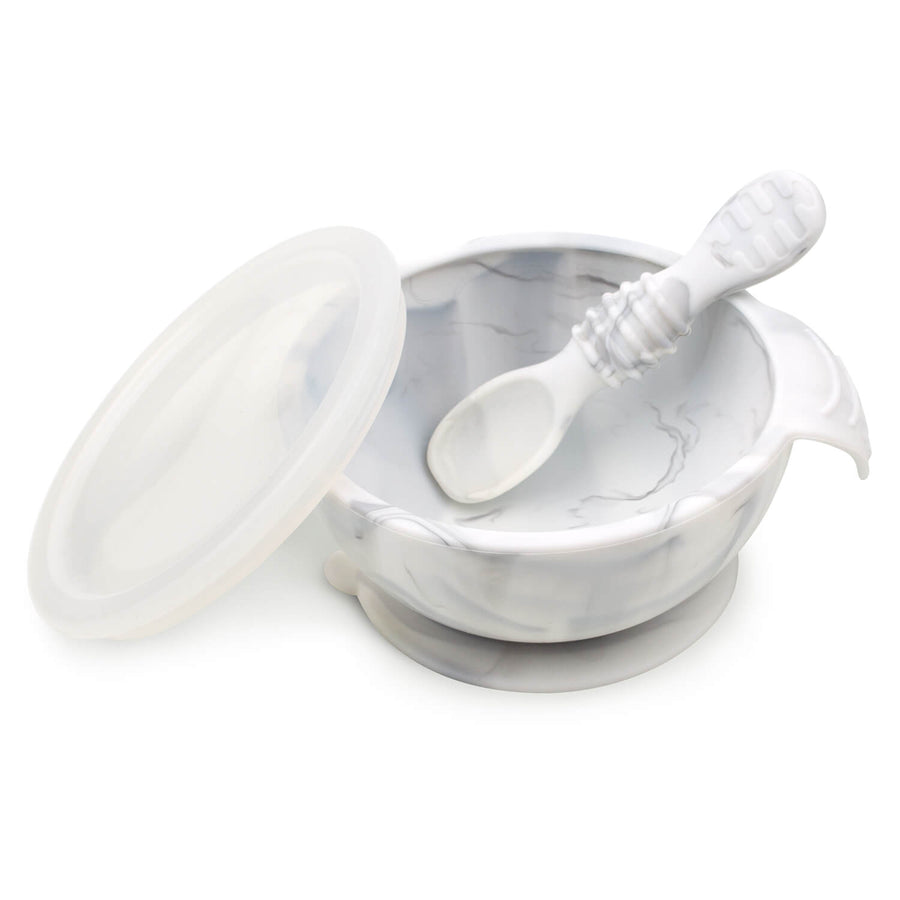 Bumkins Bumkins - Silicon First Feeding Set w/Lid & Spoon