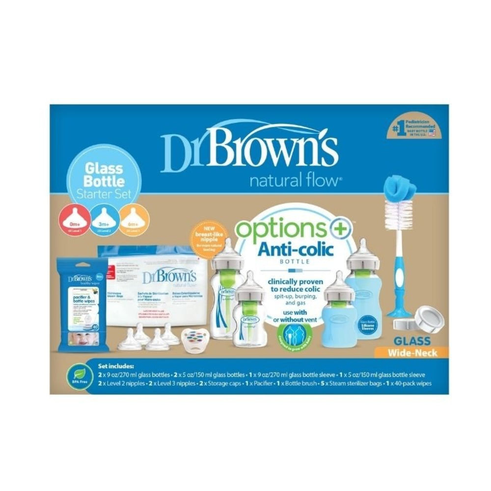 Dr. Brown’s Dr. Brown’s - Options+ Glass Bottle Starter Set Baby Bottles