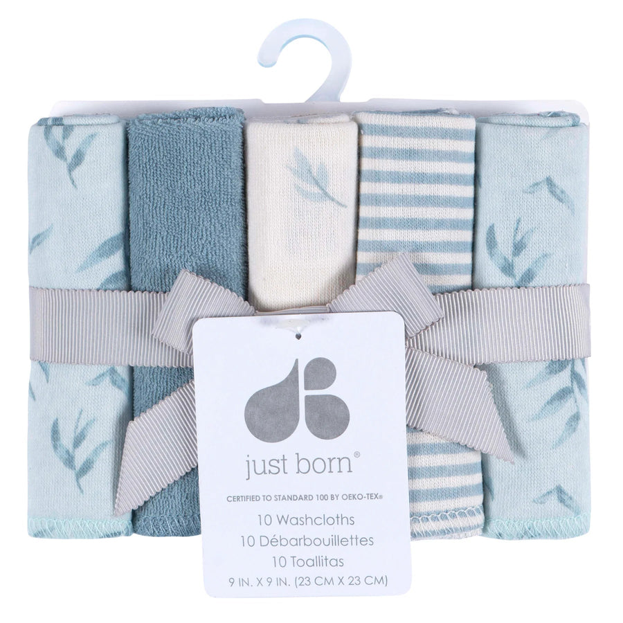 Just Born Just Born 10 - Pack Washcloths Baby Bathing