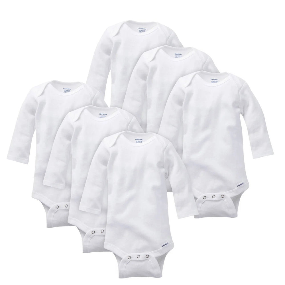 Gerber Childrenswear Gerber Childrenswear Neutral Long Sleeve Onesies 6pk Apparel & Accessories