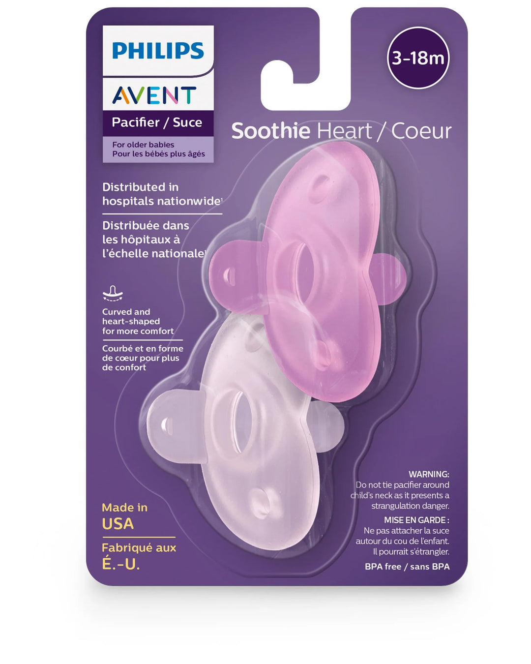 Philips AVENT Philips AVENT Soothie Heart Pacifier - 3 - 18M Pacifiers & Teethers