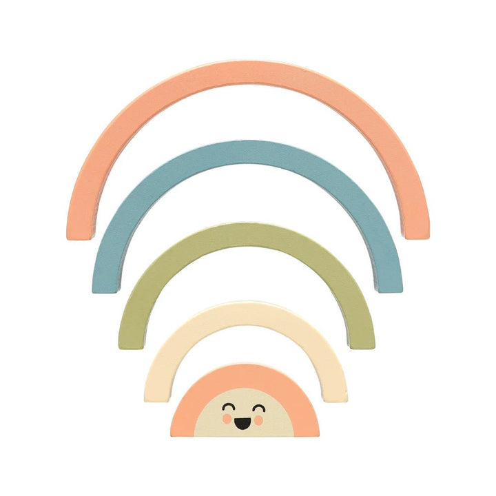 Pearhead Rainbow Wooden Stacking Toy