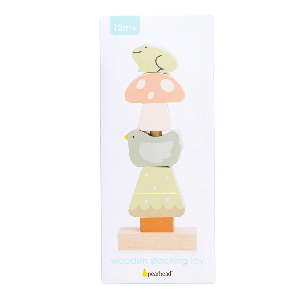 Pearhead Wooden Stacking Toy Woodland Creatures