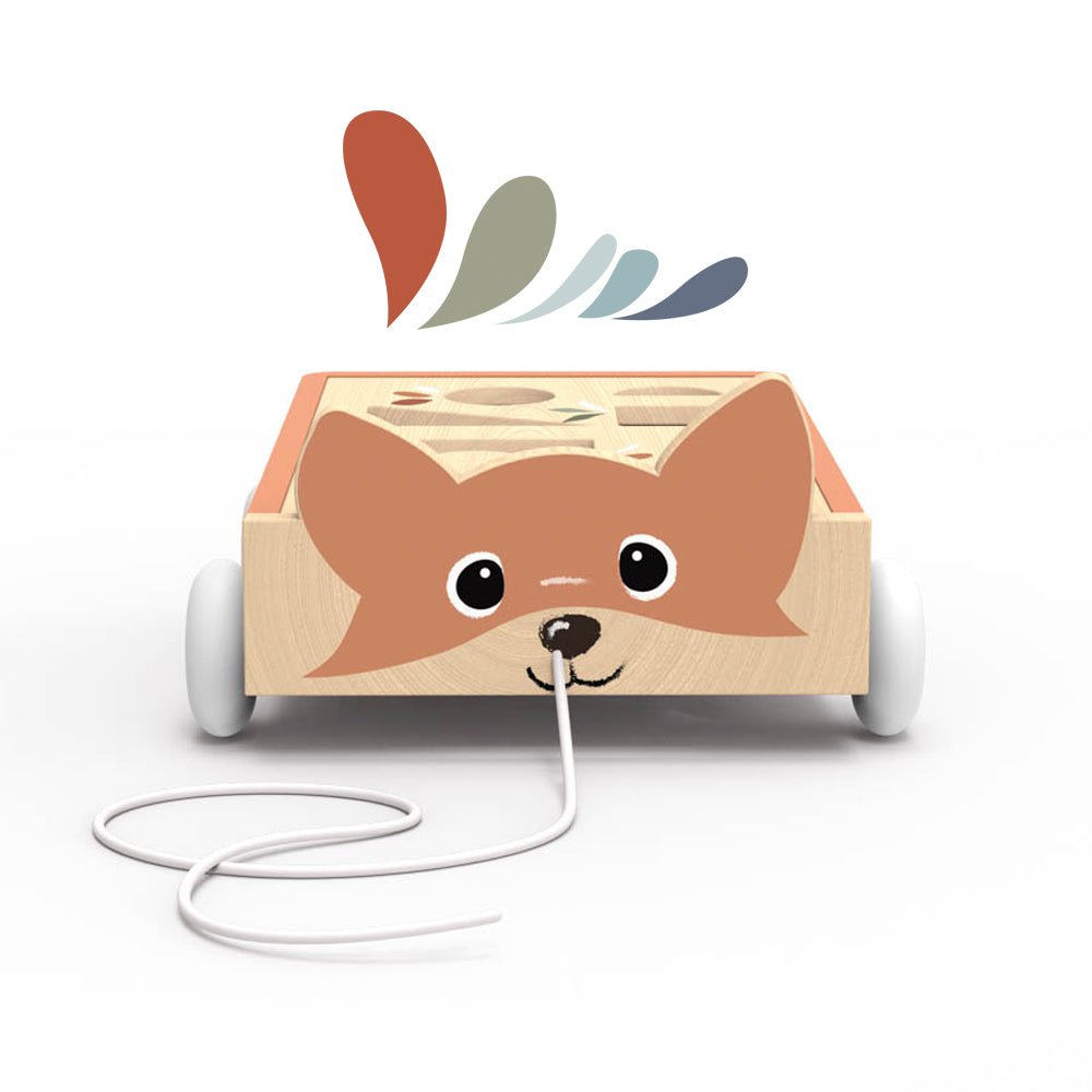 Speedy Monkey Speedy Monkey - Fox Blocks Cart Baby Activity Toys