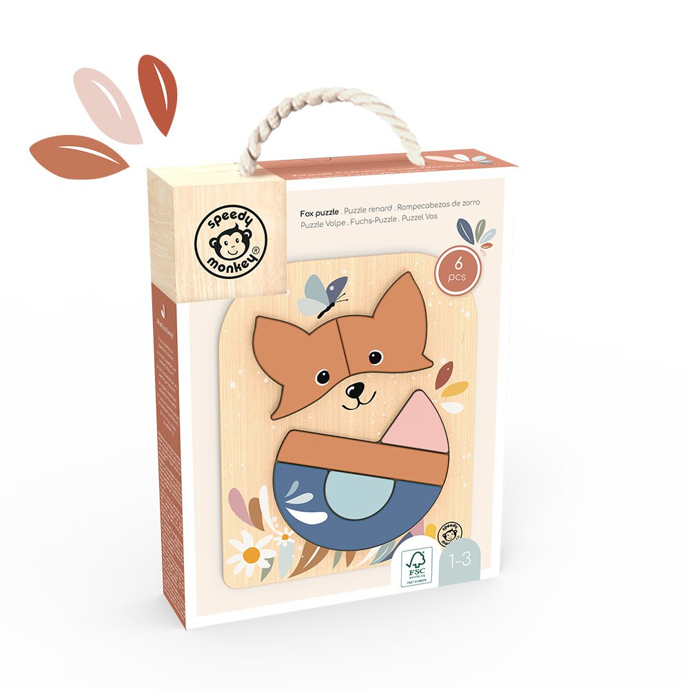 Speedy Monkey Speedy Monkey - Fox Puzzle Baby Activity Toys