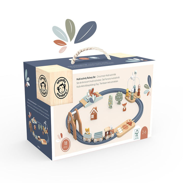 Speedy Monkey Speedy Monkey - Multi - Activity Railway Set Baby Activity Toys