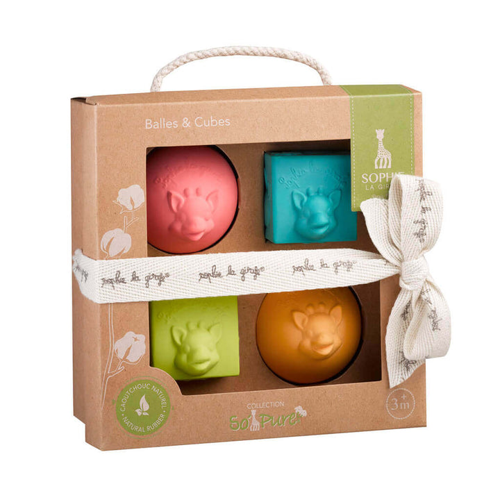 Sophie la Girafe Sophie la Girafe So'Pure 2 Balls & Cubes Set Baby Activity Toys