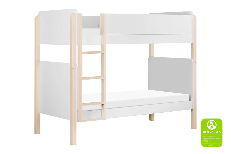 Babyletto Babyletto TipToe Bunk Bed White/ Washed Natural Baby & Toddler