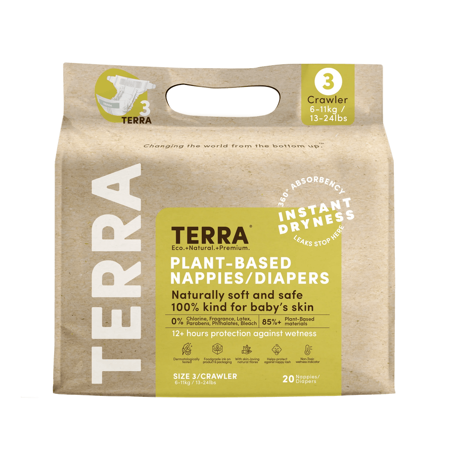 Terra Baby Size 3 Diapers - Crawler 13 - 24 lbs.