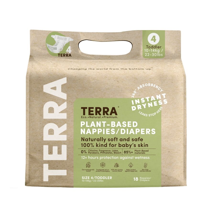Terra Baby Size 4 Diapers - Toddler 22 - 30 lbs.
