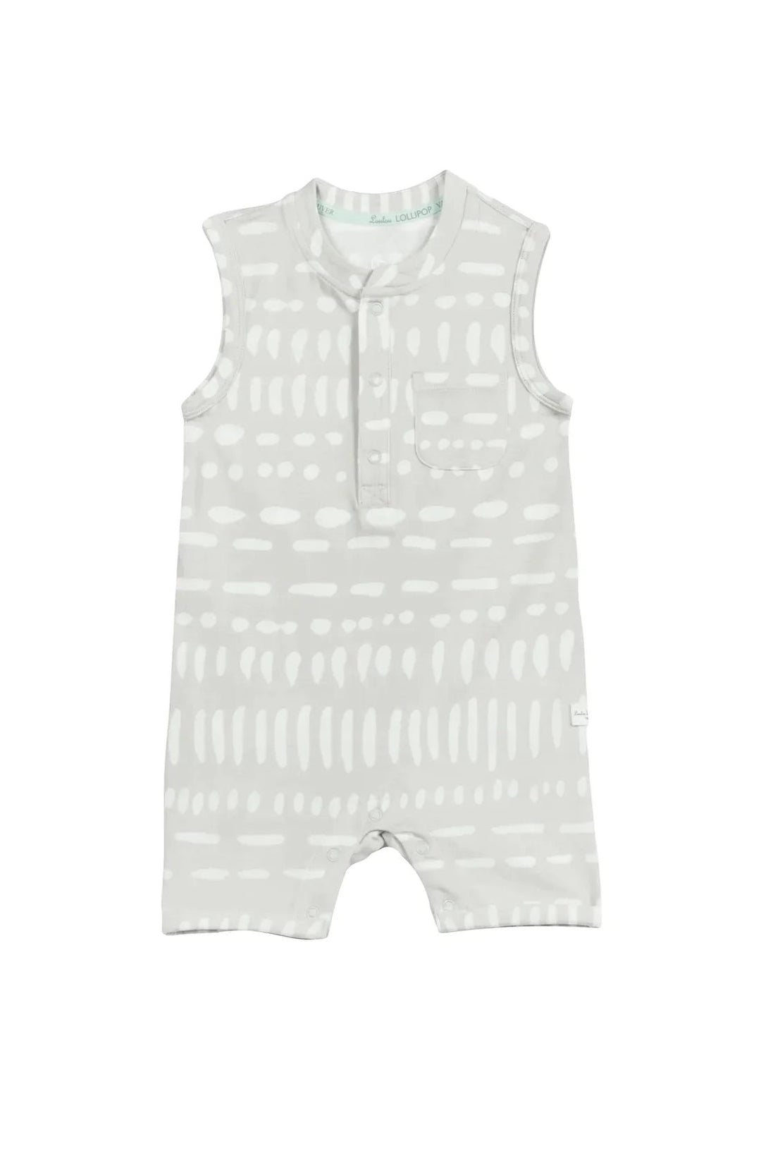 LOULOU LOLLIPOP Short Romper Tencel Mudcloth 12 - 18M