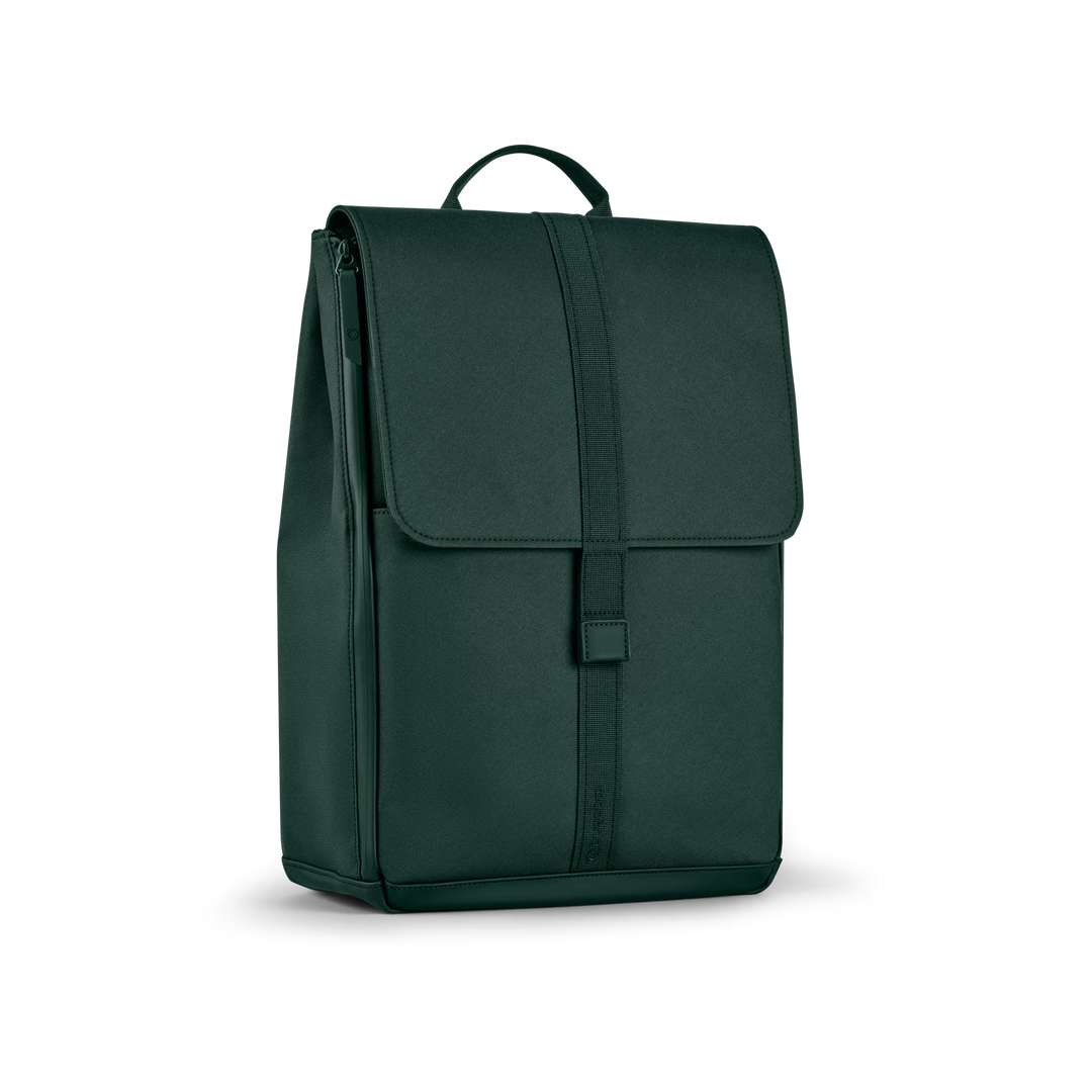 Green backpack on a transparent background