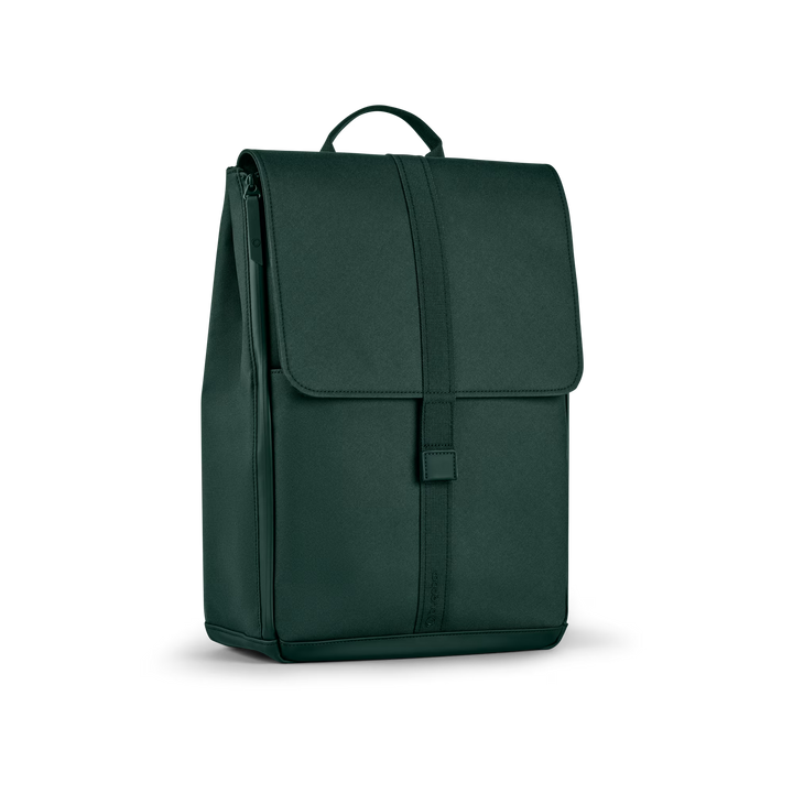 Green backpack on a transparent background