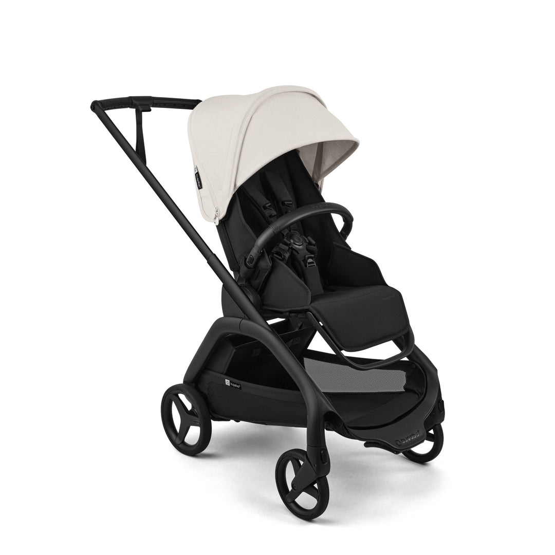 Bugaboo Fox 5 Renew stroller with beige canopy shown on a white background, highlighting the premium seat and frame design.