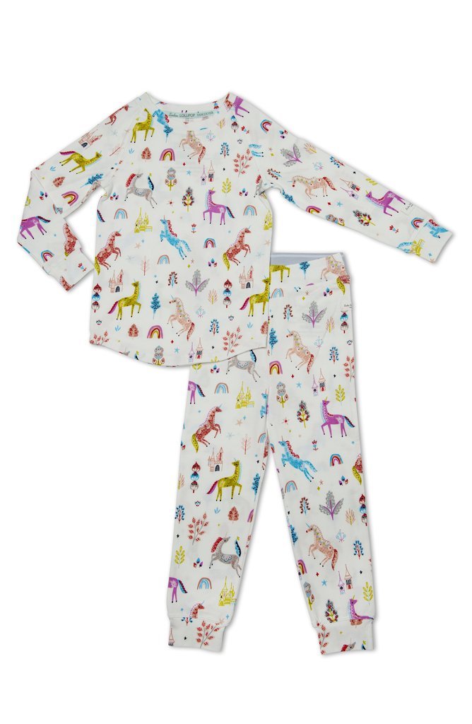LOULOU LOLLIPOP LOULOU LOLLIPOP 2 - Pc Pajama Set In TENCEL Unicorn Dream Baby & Toddler Sleepwear