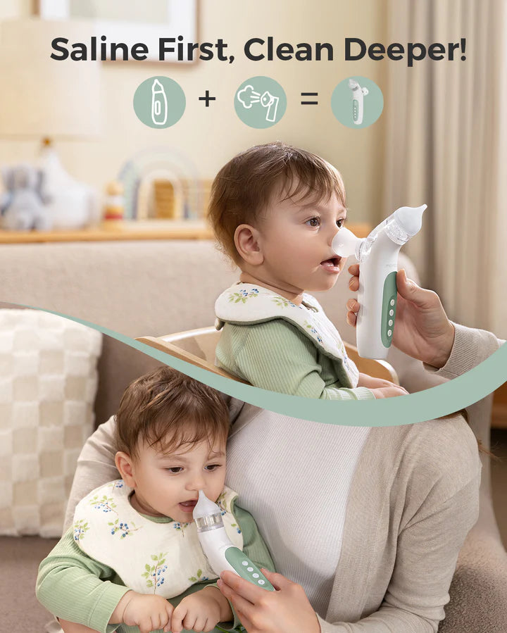 Momcozy BreezyClear 2in1 Spray & Suction Electric Nasal Aspirator