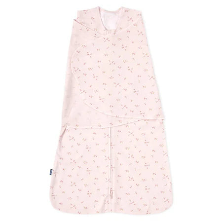 HALO Swaddle 100% Cotton TOG 1.5 SleepSack Swaddle Small with sleeping baby in nursery beside white crib