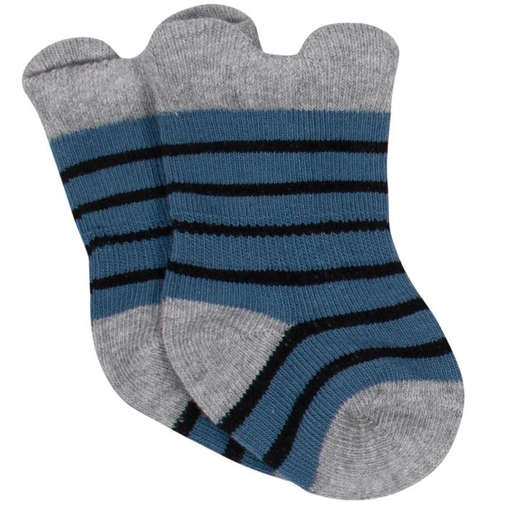 Gerber Childrenswear 6 - Pack Baby Boys Badger Organic Wiggle Proof Socks 6/9