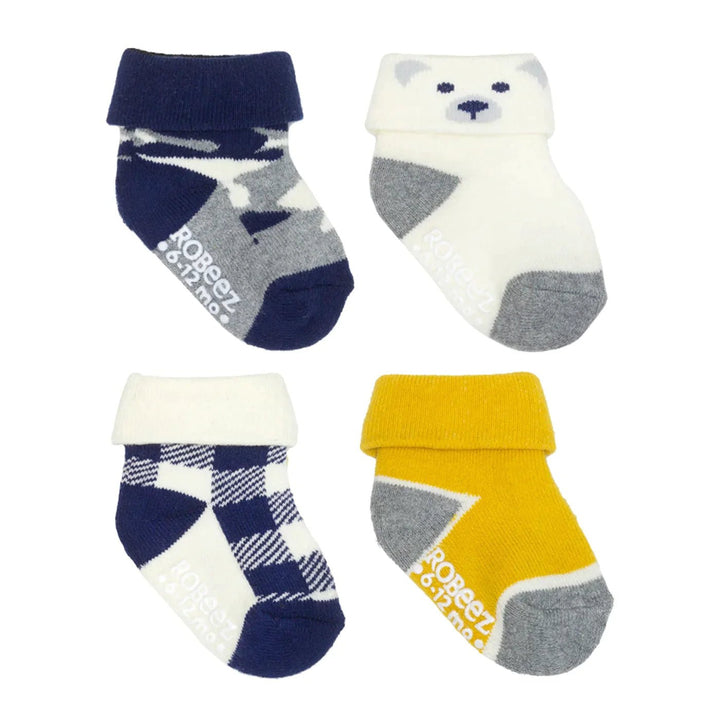 Robeez 8 Pack Infant Socks - Beary Cute
