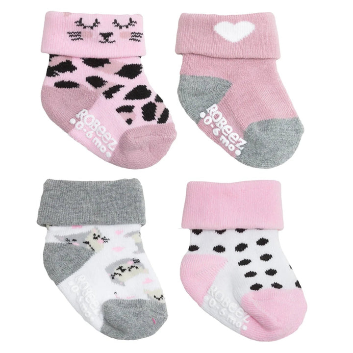 Robeez 8 Pack Infant Socks - Little Kitty