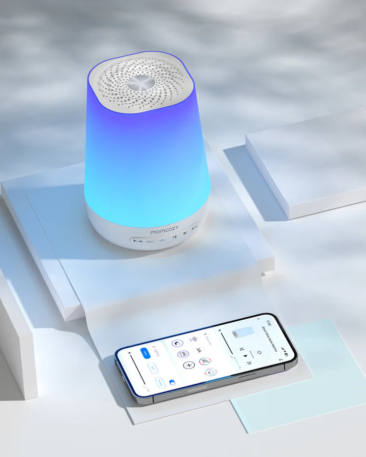 Momcozy Smart Baby Sound Machine - App Remote Control - White