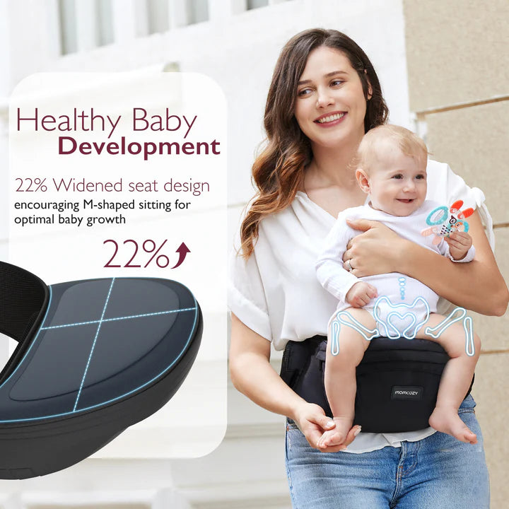 Momcozy Baby Wander360 Hip Seat Carrier - Black