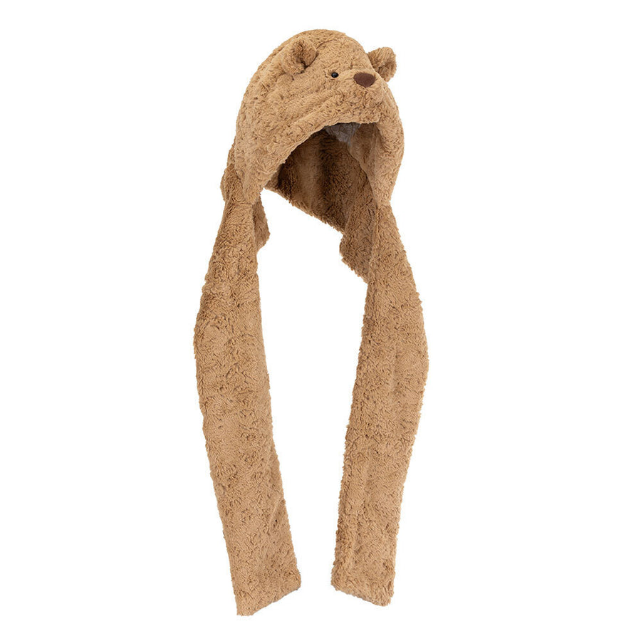 Brown leather thong with a decorative element on a white background