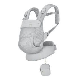 CYBEX LAYA baby carrier -Gray baby carrier with matching pouch on a white background