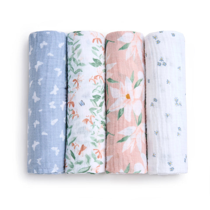 Aden and Anais - Cotton Muslin Swaddles 4pk