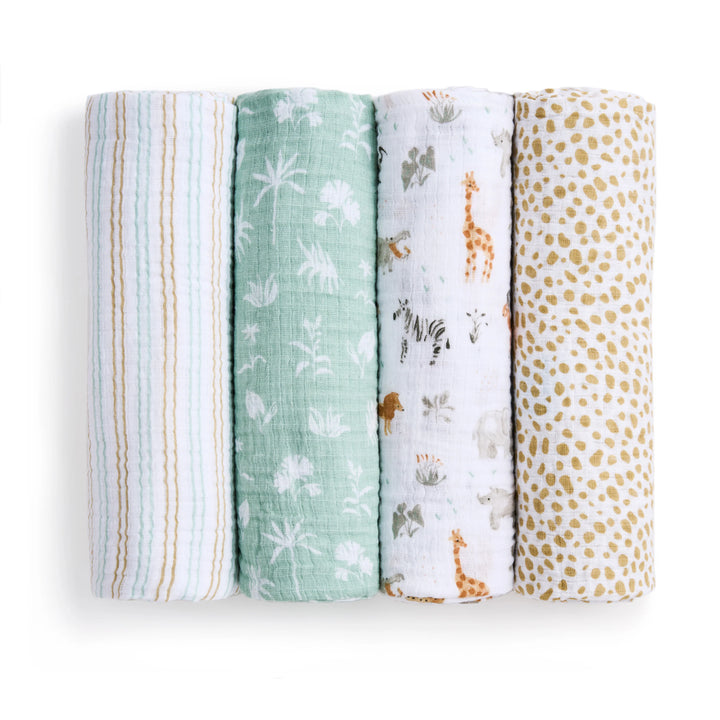 Aden and Anais - Cotton Muslin Swaddles 4pk