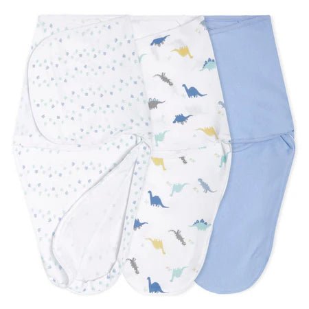 Aden + Anais - Essentials Easy Cotton Swaddle Wraps (3 pack) Swaddle Wraps Dino Rama - Image 11