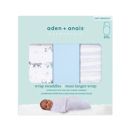Aden + Anais - Essentials Easy Cotton Swaddle Wraps (3 pack) Swaddle Wraps Stargaze - Image 3