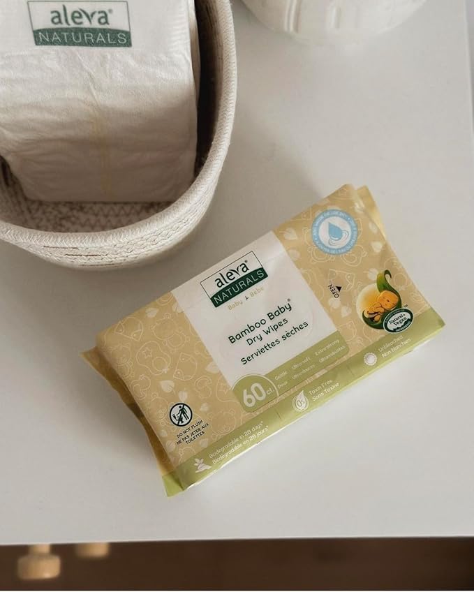 aleva NATURALS Aleva Naturals Bamboo Baby Dry Wipes