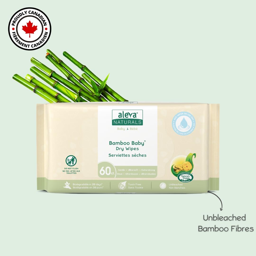 aleva NATURALS Aleva Naturals Bamboo Baby Dry Wipes
