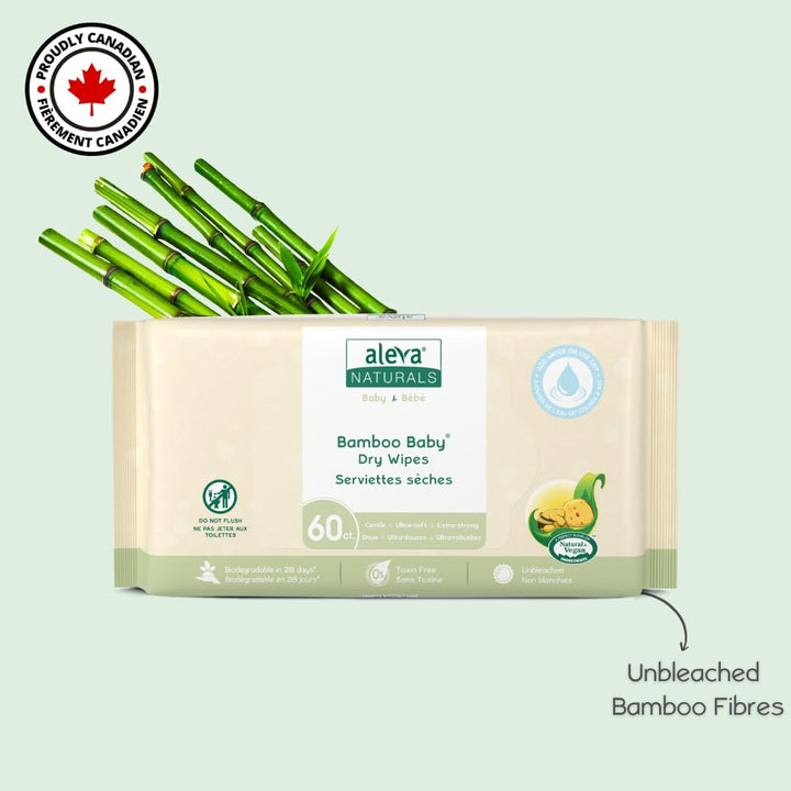 aleva NATURALS Aleva Naturals Bamboo Baby Dry Wipes