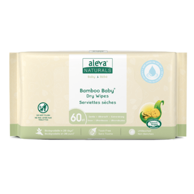 aleva NATURALS Aleva Naturals Bamboo Baby Dry Wipes