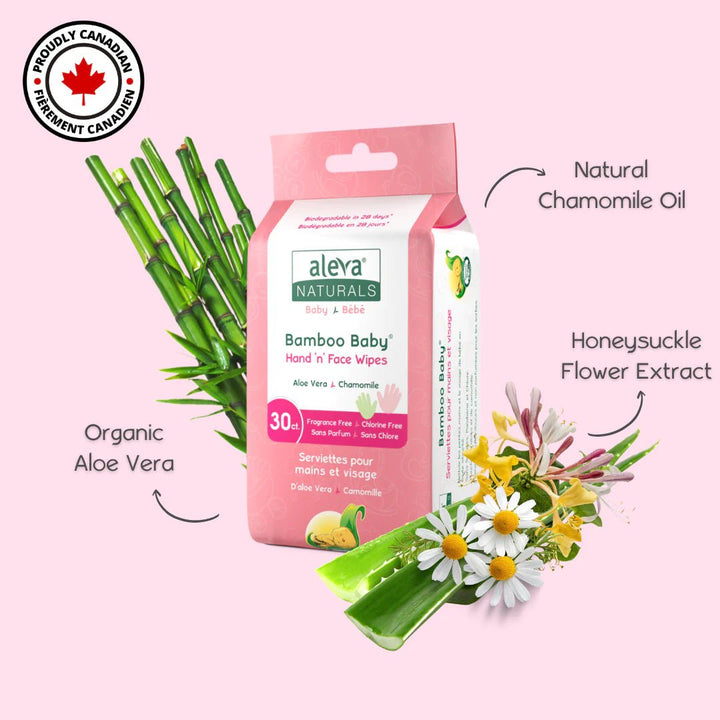 aleva NATURALS aleva NATURALS Bamboo Baby Hand n Face Wipes Soaps, lotions & Wipes
