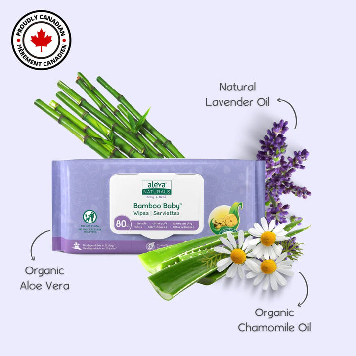 aleva NATURALS aleva NATURALS Bamboo Baby Wipes – 80 Count Soaps, lotions & Wipes,