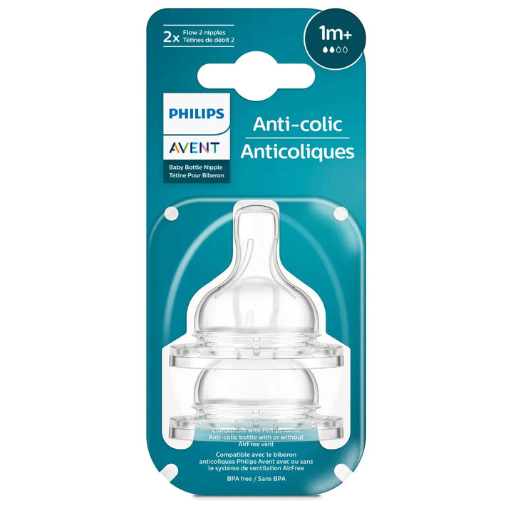 Philips AVENT Anti - colic Baby Bottle Nipple 2 pack