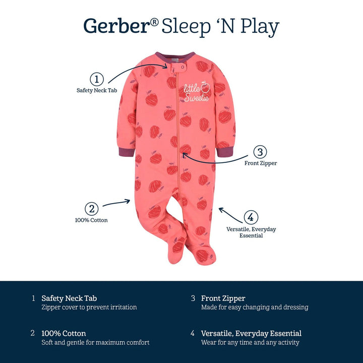 Gerber Childrenswear Apples Sleep N Play Set
