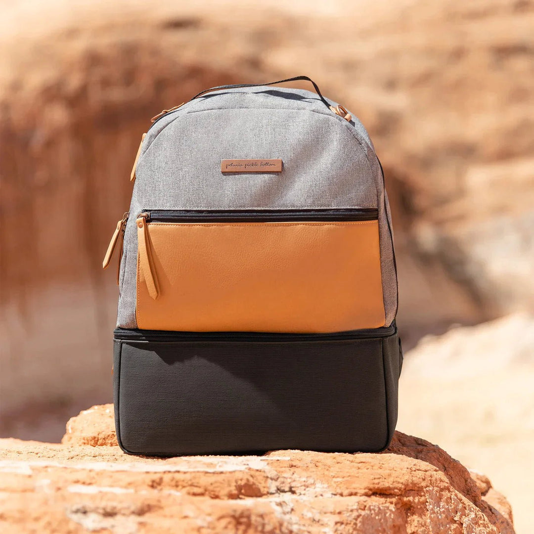 Petunia Pickle Bottom Petunia Pickle Bottom Axis Backpack: Camel/Graphite Diaper Bags