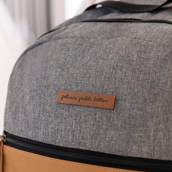 Petunia Pickle Bottom Petunia Pickle Bottom Axis Backpack: Camel/Graphite Diaper Bags