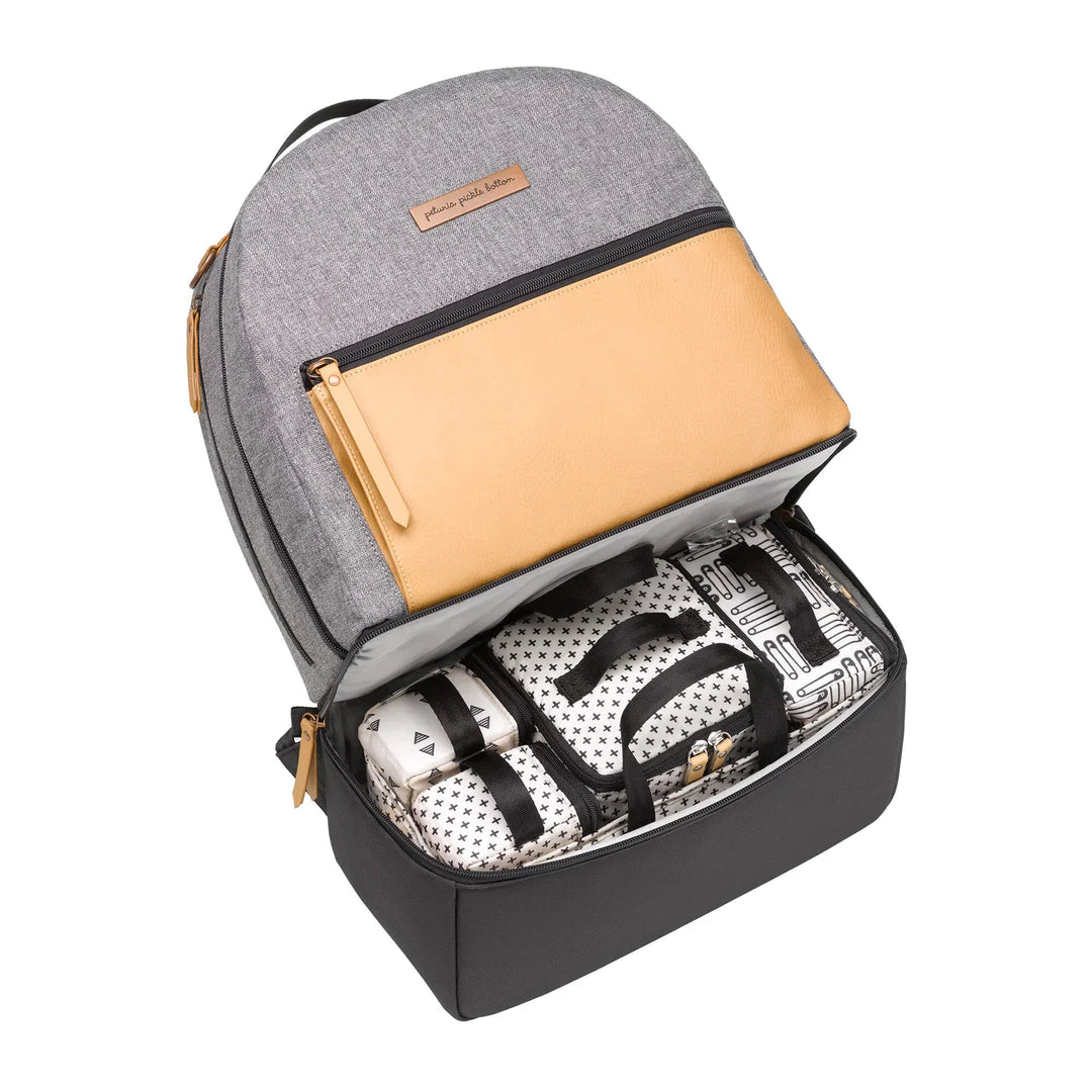 Petunia Pickle Bottom Petunia Pickle Bottom Axis Backpack: Camel/Graphite Diaper Bags